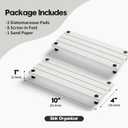 Razborci 2 Pack Fast Drying Water Absorbing Diatomite Stone Mat Tray for Kitchen & Bathroom Counter - Instant Dry Sink Caddy Organizer - Vanity Holder for Soap and Sponge White 10" x 4"
