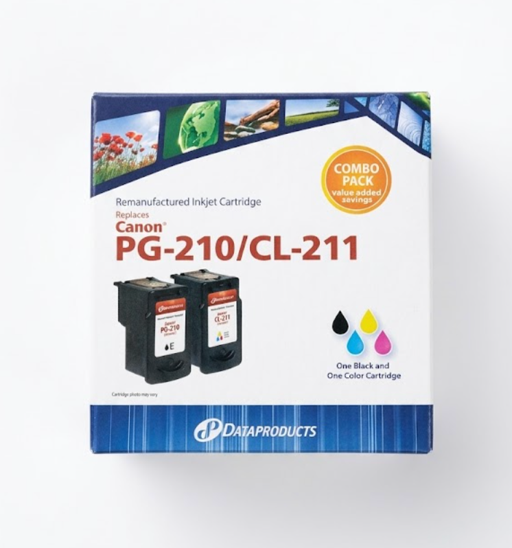 Data Products Remanufactured Inkjet Cartridges Canon PG-210/CL-211 Combo Pack