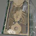 Bnesi 3 Piece Abstract Boho Wall Art Decor Minimalist Modern Wooden Wall Art Mid-Century Modern Wall Art Set of 3 Wall Decor for Living Room Bedroom Bathroom Kitchen (Natural, Medium)