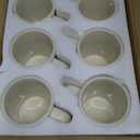 BYCNZB 11oz Ceramic Coffee Mug set Stoneware Coffee Cups Set for Restaurant, Diner, Farmhouse, Coffee Shop, Home set of 6 (Cream)