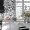 Dimoon 17.3''x78.7'' Peel and Stick Wallpaper Modern Polka Dot Black and White Grey Contact Paper Boho Wallpaper Removable Self Adhesive Wall Paper Renter Friendly Bathroom Bedroom Vinyl Roll