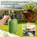 T4U 1/2 Gallon Pump Sprayer with Flexible Adjustable Nozzle, PP Hand Pump Pressure Sprayer with Built-in Measuring Cup for Home Garden Plant Care and Household Cleaning, Indoor & Outdoor Use