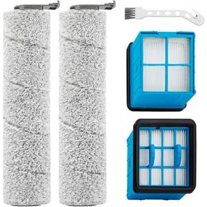 3882 Crosswave Omniforce Replacement Parts for BISSELL 3882/3883 / 3967F / 3970F CrossWave OmniForce/OmniFind Vacuum Cleaner, 2 Brush Roller, 2 HEPA Filters