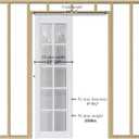 EaseLife 4FT/48in Sliding Pocket Door Hardware Kit,Commercial Grade,Aluminum Box Rail Kit,Slide Smoothly Quietly,Easy Install,No Door (44.5in Track Kit for 23"~24" Wide Single Door)