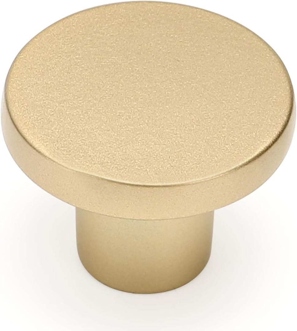 Ravinte 30 Pack Cabinet Knobs Sandy Gold Kitchen Cabinet Knobs Round Dresser Drawer Knobs Golden Drawer Pulls Closet Door Knobs 1-1/5 Inch (Sandy Gold)