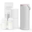 Portable Breast Milk Cooler for Travel, 22oz Large Capacity Breastmilk Chiller for Working Moms, 360 Cooling Keeps Milk Chilled 24 Hours, Includes 2 Baby Bottles, Breastfeeding Essentials