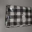Smiry Picnic Table Cloth 2 Pack, Waterproof Elastic Fitted Tablecloths for 6FT Rectangle Tables, Washable Polyester Buffalo Plaid Tablecloth for Camping, Dining & Outdoor (Black & White, 30" x 72")