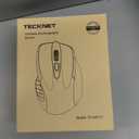 TECKNET Wireless Mouse (BT5.0/3.0 & 2.4G) Rechargeable 4800 DPI Silent USB A & Bluetooth Mouse 6 Buttons, Wide Compatibility - Grey