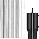 8 Pack Stainless Steel Replacement Straw for Hydrojug Traveler 40 oz, Reusable Water Bottle Metal Straws with Cleaning Brush for Hydrojug Traveler Tumbler Accessories, Dishwasher Safe