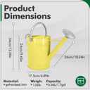Galvanized Iron Watering Can for Indoor Plants, DIY Watering Cans for House Plant Garden Flower, Long Spout Water Can for Outdoor Watering Plants 6.44L 1.7Gallon (Beige)
