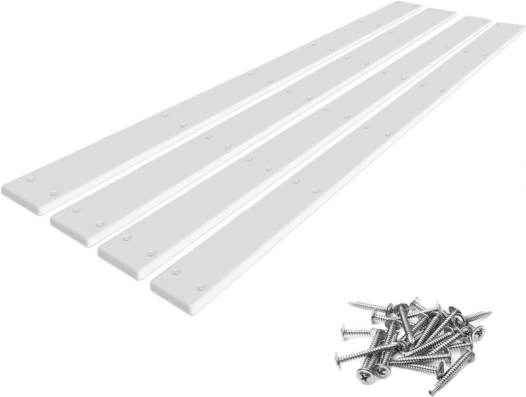 PE Boat Trailer Bunk Slides, 35.5" X 3", 35.5" X 4",47.25" X 3",47.25" X 5", Heavy Duty Trailer Bunk Glides Pads, Smoother Boat Trailer Glide Bunk Enders for Loadings and Launches Easier