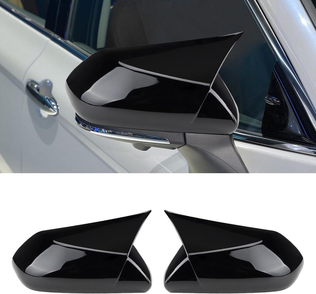Car Rear Side Mirror Cover Protector Compatible for 2018-2024 2025 Camry Accessories 2026 for Camry Rearview Mirror Cover Exterior Decoration Glossy Black