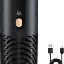 2 x Mini Car Air Purifier-True HEPA Portable Small Air Purifier 15dB Quiet Cordless for Smoke/Dust/Pet Hair with 3-Layer Filtration for Cars/Small Bedroom/Office/Desk/Travel (Black