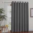 Room Darkening Curtain Rod 28-48 Inches, Wrap Around Design, Extra-Thick 1-Inch Diameter Single Drapery Rod, Extendable Metal Rod Set of Window Treatment (Matte White, 28-48")