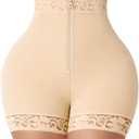 FeelinGirl Body Shaper for Women Butt Lifting Shapewear Tummy Control Panties with Hook Zipper Closure Size S