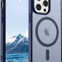 SUPFINE Magnetic for iPhone 12 Pro Max Case (Compatible with MagSafe) (10 FT Military Grade Drop Protection) Slim Translucent Matte Shockproof with Anti-Fingerprint Phone Case,Navy Blue