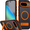 Mondelete for Google Pixel 10 Pro Case/Pixel 10 Case, [Compatible with MagSafe], Adjustable Kickstand,Military Grade Drop Tested, Translucent Matte Phone Case (Orange)