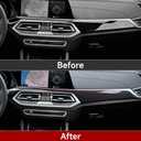 Car Dashboard Cover Panel Sticker Carbon Color ABS Decal Trim fits for BMW X5 G05 X6 G06 2019 2020 2021 2022 2023 2024 2025 2026 Interior Accessories