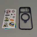 CASEKOO 360 Spin Magnetic Stand for iPhone 17 Pro Max Case with [Fit for MagSafe][17FT Military Protection] Slim Polished Frame Titanium Alloy Sturdy Stand 6.9", Glossy Deep Blue