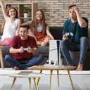 PS5 Cooling Station Stand RGB with Dual Controller Charging Station for PlayStation 5 Console, PS5 Accessories Incl. Controller Charger, Cooling Fan, Headset Holder, 3 USB Hub (color-white)