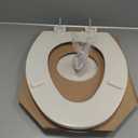 Bemis 1500EC Durable Wood Toilet Seat with Easy Clean Hinges, Made in USA, Elongated, Biscuit