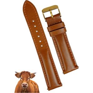 Vintage Leather Watch Band Quick Release Leather Strap For Men Women Handmade Extra Soft Watch Wrist Band Elegant Replacement Stainless Steel Strap 18mm 19mm 20mm 21mm 22mm