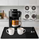 Silicone Coffee Mat 24" x 16" Dish Drying Mat Kitchen Countertop Fit Under Coffee Machine (Black)