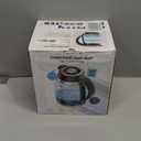 Chefman Electric Kettle, 1.8L 1500W, Hot Water Boiler, Removable Lid for Easy Cleaning, Auto Shut Off, Boil-Dry Protection, Stainless Steel Filter, BPA Free, Borosilicate Glass Electric Tea Kettle (Black)