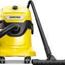 Krcher - WD 4 Multi-Purpose Wet-Dry Vacuum Cleaner - 5.3 Gallon - With Attachments, Space-Saving Design - 1100W - 2022 Edition,Yellow