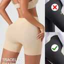 Tummy Control Shapewear Shorts for Women Under Dress Womens Compression Shorts Under Dress Shapewear (Beige, S)