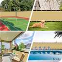 iCover 6x50ft Privacy Screen Fence, Outdoor Fencing Panels, Garden Windscreen Mesh Shade Sail Net Barrier, Fence Privacy Screen Reinforced Bindings and Brass Grommets Cable Zip Ties, Tan