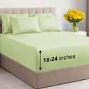 Extra Deep King Sheet Set - 6 Piece Breathable & Cooling Sheets - Hotel Luxury Bed Sheets Set - Easy & Secure Fit - Soft, Wrinkle Free & Comfy Sheets Set - Light Sage Sheet Set with Extra Deep Pockets