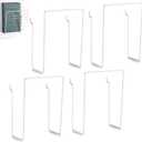 Blulu 4 Pcs White Pegboard Magazines Holder Literature Display Mail File Holder Books Wall Organizer Pegboard Shelf Hooks Accessories for Display Exhibitions Trade Show Shelf Office Kitchens