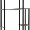 Furinno Turn-N-Tube Over The Toilet Storage, 5 Shelves Bathroom Organizer Space Saver Rack, French Oak Grey/Black