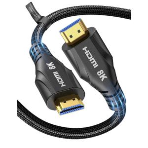 Cratree Long HDMI Cable 30FT - 8K 60hz, High Speed HDMI Cable 4K 120hz Braided,48Gbps,HDCP 2.2&2.3,eARC - Compatible with HDTV,Projector,Monitor and More