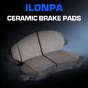 ILONPA Front Ceramic Disc Brake Pads Set for Jeep Compass Patriot 2007-2017, for Dodge Avenger Caliber Stratus Chrysler 200 Sebring, for Mitsubishi Outlander Lancer Eclipse Galant 4PCS(With Hardware)