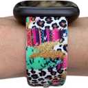 Smart Watch Bands for Women, Printed Silicone Watch Band Compatible with Fitbit Versa 3, Versa 4, Fitbit Sense & Sense 2, Soft Sport Ladies Watches Strap Replacement