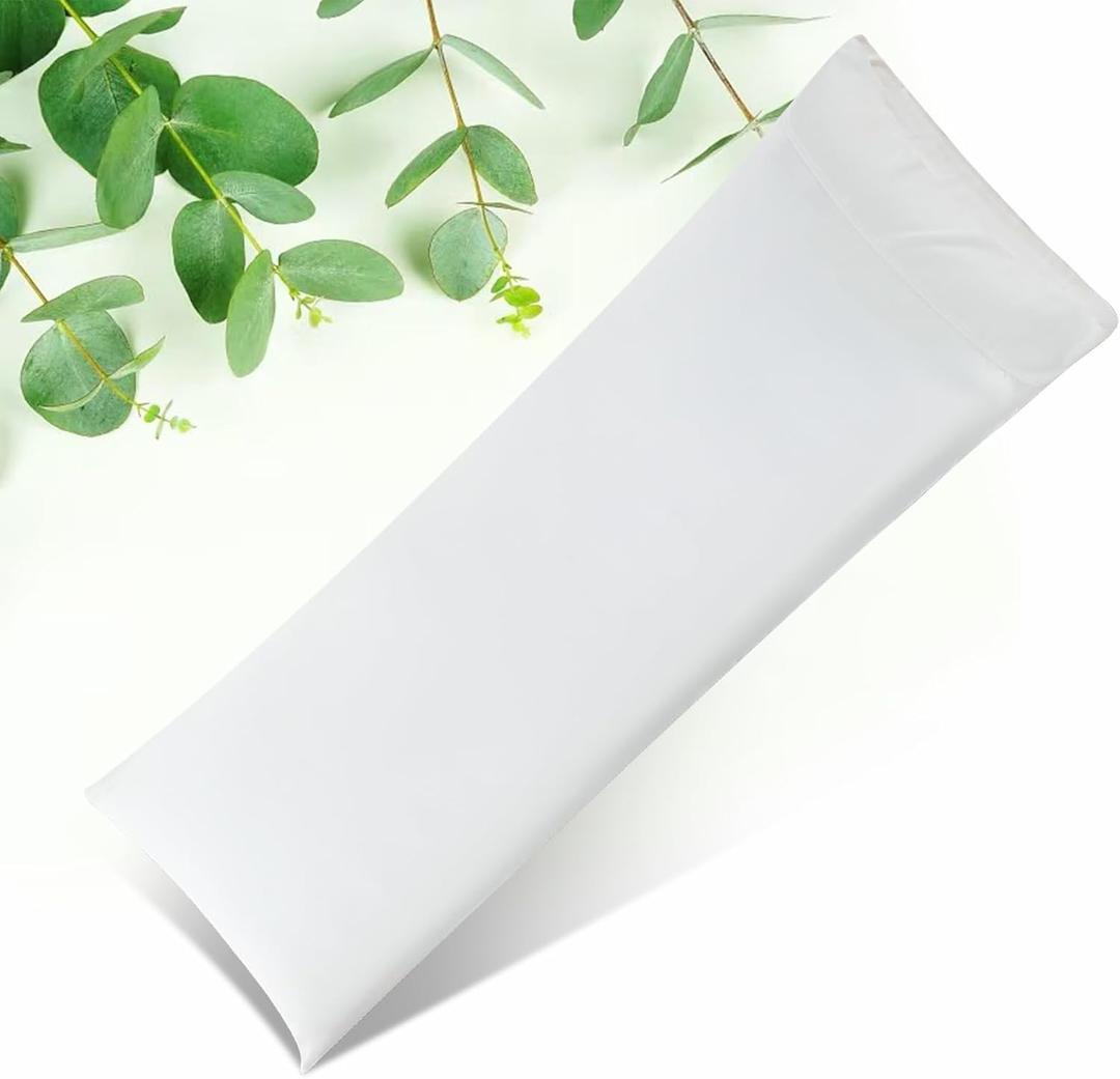 STNOMY Premium Eucalyptus Lyocell Pillowcase Soft Body Pillow case Body Pillow Cover Long Pillow case 20X54 inches White