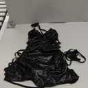 Sexy PU Leather Dress Women Hollow Strappy Lingerie Patent Corset Backless Strap Mini Dress Disco Club Outfits Bodycon (One Size, Black)