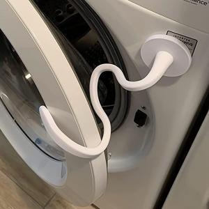eHuangTools Front Load Washer Door Prop and Stopper - Magnetic Washing Machine Door Holder with 2.6-Inch Magnet Base, Removable Washer Door Stopper Keep Washer Door Open to Prevent Odors (White)