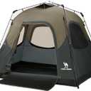 CAMEL CROWN Instant Tents for Camping 4-6 Person Tent Waterproof Easy Setup Sets Up in 60 Seconds Backpacking Tents with Carry Bag for Outdoor Hiking (Sandy Brown)