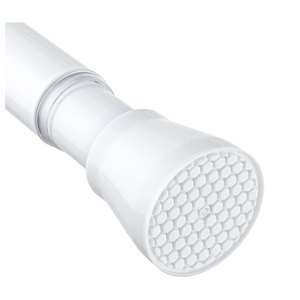 White Tension Curtain Rod for Windows 28 to 48 inch, Adjustable Expandable Pressure Spring Curtain Rod No Drilling, 7/8" Curtain Rod for Bedroom Doorway Closet Door