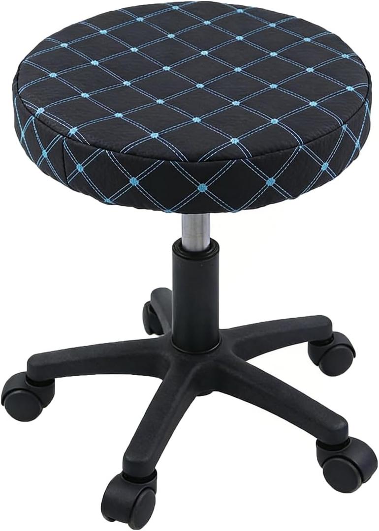 Bar Stool Cushion Round Rolling Stool Seat Cover Foam Padded Bar Stool Seat Cushions for Kitchen Island Bar Stools 13 Inch 14 Inch Metal Shop Stool Tattoo Salon Swivel Task Chair Spa Barstools