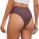 4 x No Show High Rise Bikini Panties Women's Seamless Hi Cut Underwear Pack (S)