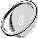 Syncwire Cell Phone Ring Holder Stand, 360 Degree Rotation Finger Ring Kickstand Polished Metal Phone Grip for Magnetic Car Mount (1 Pack, Silver)