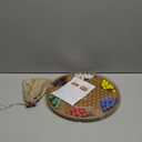 12-Inch Wooden Chinese Checkers Set - Classic Round Design with 60 Acrylic Marbles in 6 Vibrant Colors - Includes 12 Bonus Spare Marbles - Family Strategy Board Game for Kids and Adults