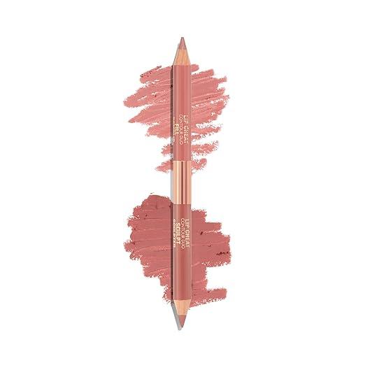 Charlotte Tilbury Lip Cheat Contour Duo  DualSided Lip Liner Pencil to Sculpt & Fill for an Easy Contour Effect  Helps Prevent Lipstick Feathering  Fair