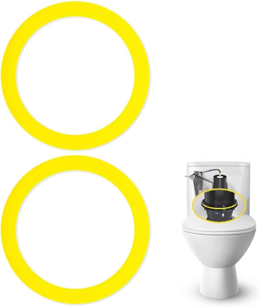 IMPRESA (2 Pack) Canister Flush Valve Seal for Kohler Toilet Parts K-GP1059291/2475620 - Yellow - Easy to Install Replacement Toilet Seal Ring