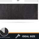 PURRUGS Dirt Trapping Door Mat 24" x 59", Non-Slip Machine Washable Entryway Rug, Dog Doormat, Indoor Front Door Mat, Super Absorbent Entry Rug for Muddy Shoes & Paws, Charcoal