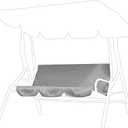 Swing Seat Cover, Swing Chair Cushion, HighGrade 190T Polyester Taffeta Fabric Cushion Replacement Foldable 150X50X10cm Swing Chair Cushion Garden Lawn Yard (Gray)